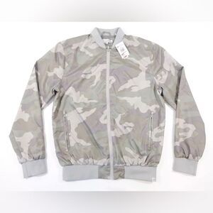 SOVEREIGN CODE LARGE LIGHT CAMO MILITARY GREEN BOMBER JACKET